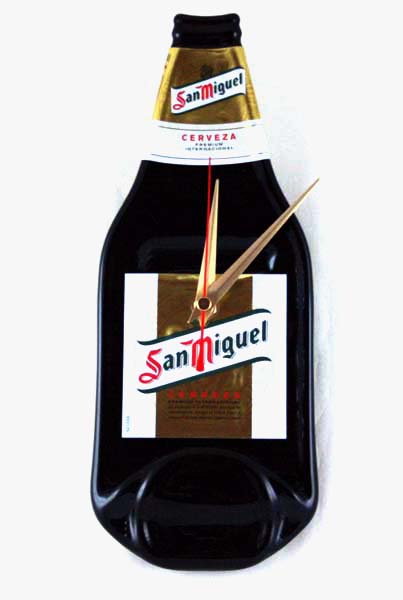 San Miguel bottle clock San Miguel bottle clock